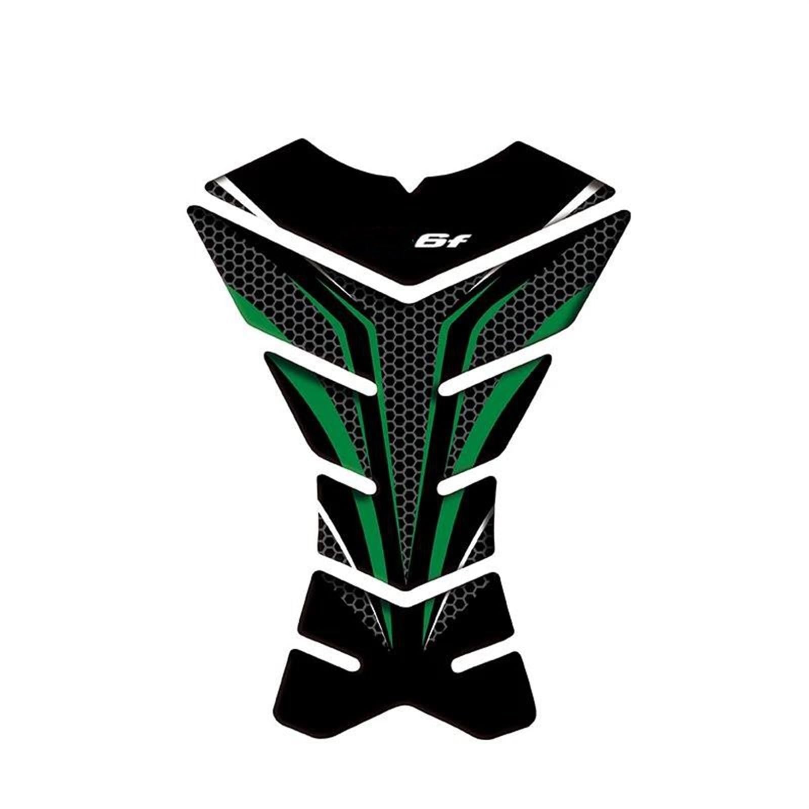 Carbon-Look Motorcycle Tank Pad Protector Decal for Kawasaki ER6F for ER-6F Fishbone Tank Pad(Color1)