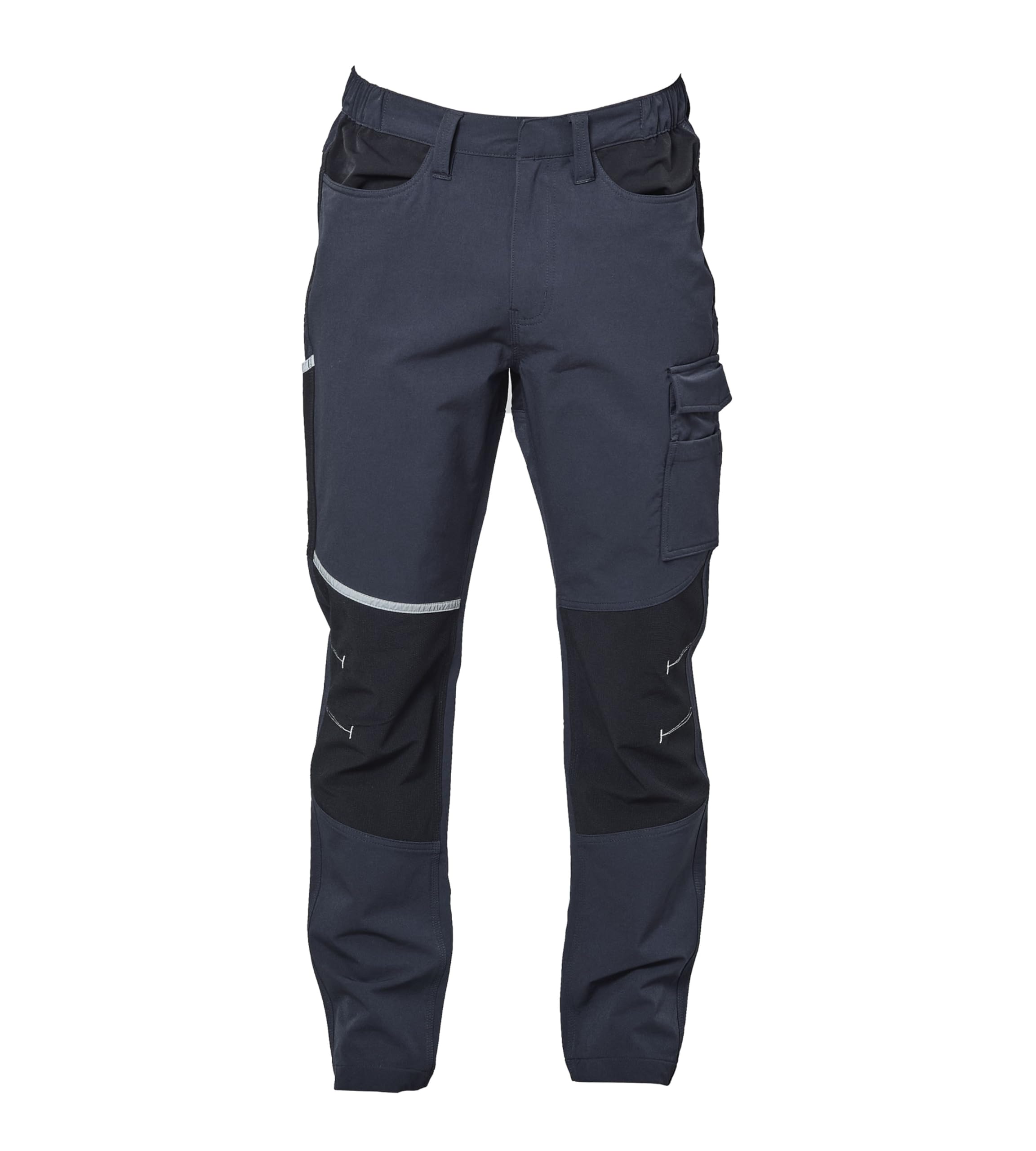 JRC BRENNERO Light Man Pantalone da Uomo in Tessuto Elasticizzato Multitasche Elastici in Vita da Lavoro