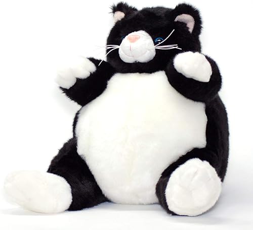 Miniatura 2 de Unipak PLUMPEE - Peluche de gato blanco y negro de 9 pulgadas de alto
