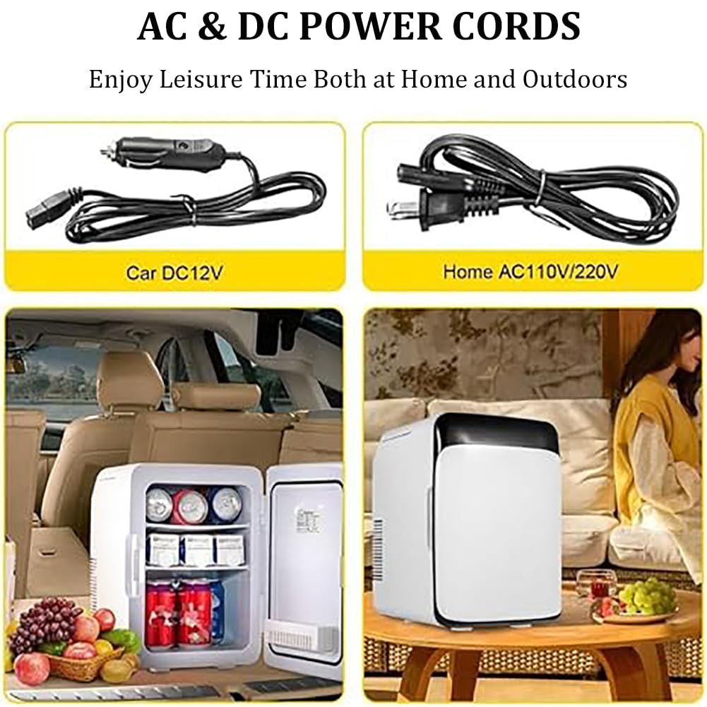 Mini-Frigorifero Elettrico da 10 Litri, Congelatore per Esterni/Auto, Refrigeratore per Cosmetici/Latte Materno/Medicinali, con Funzioni di Refrigerazione E Riscaldamento