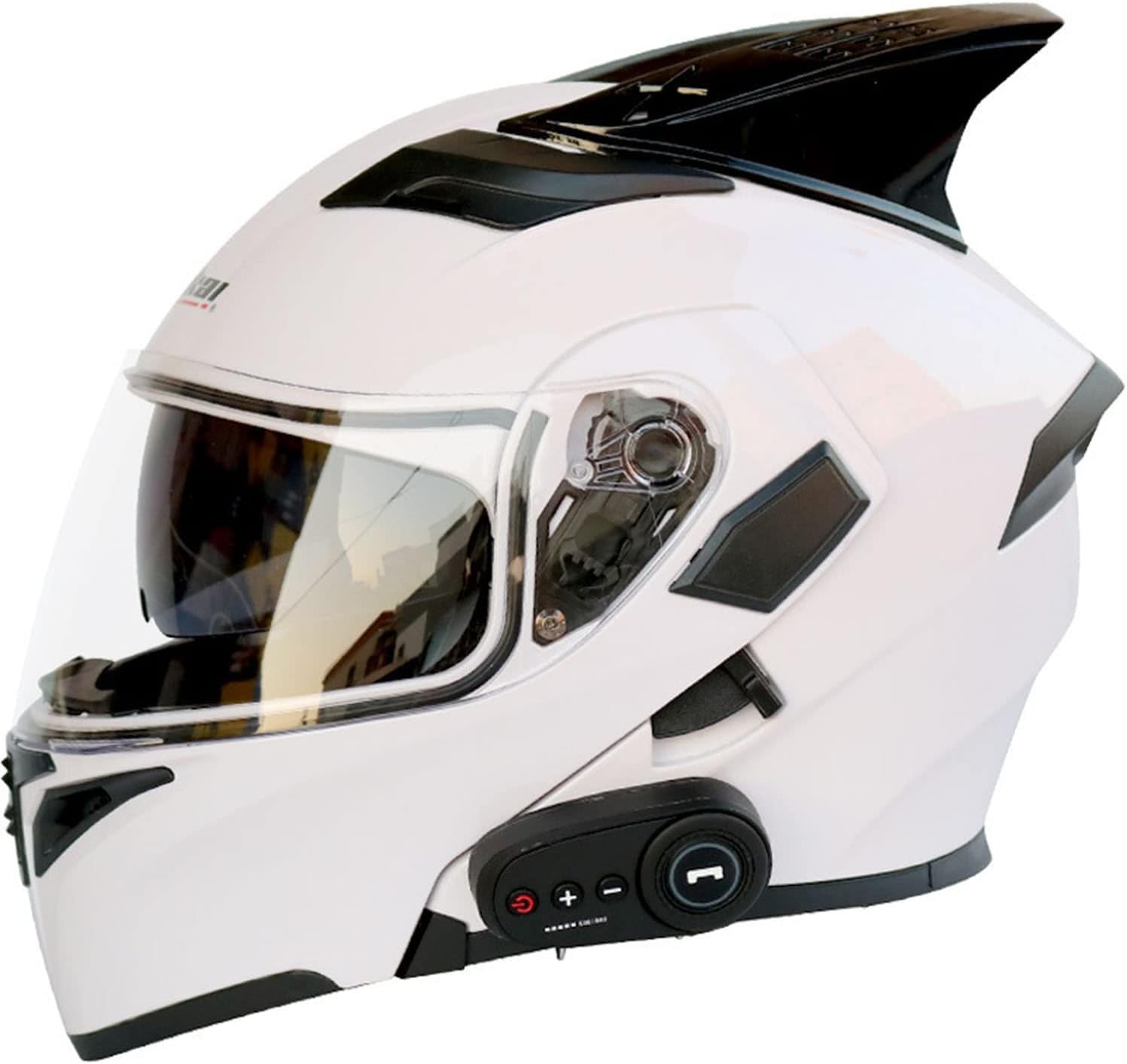 Casque de moto bluetooth modulable intégral XL double visière - 8