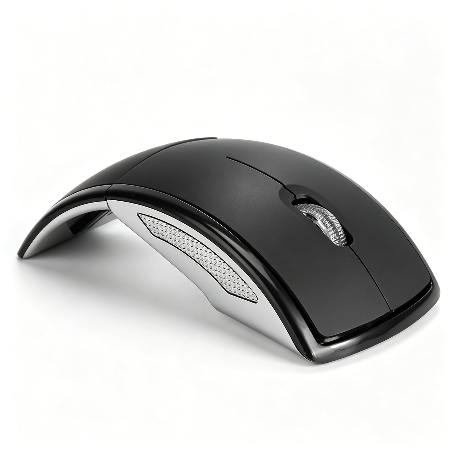 ZD-01 2.4G Wireless Mouse Foldable Ergonomic Arc Mice Notebook USB Receiver for Windows XP/Vista/Windows 7/Mac OS X v10.2-10.5, Black-image-18