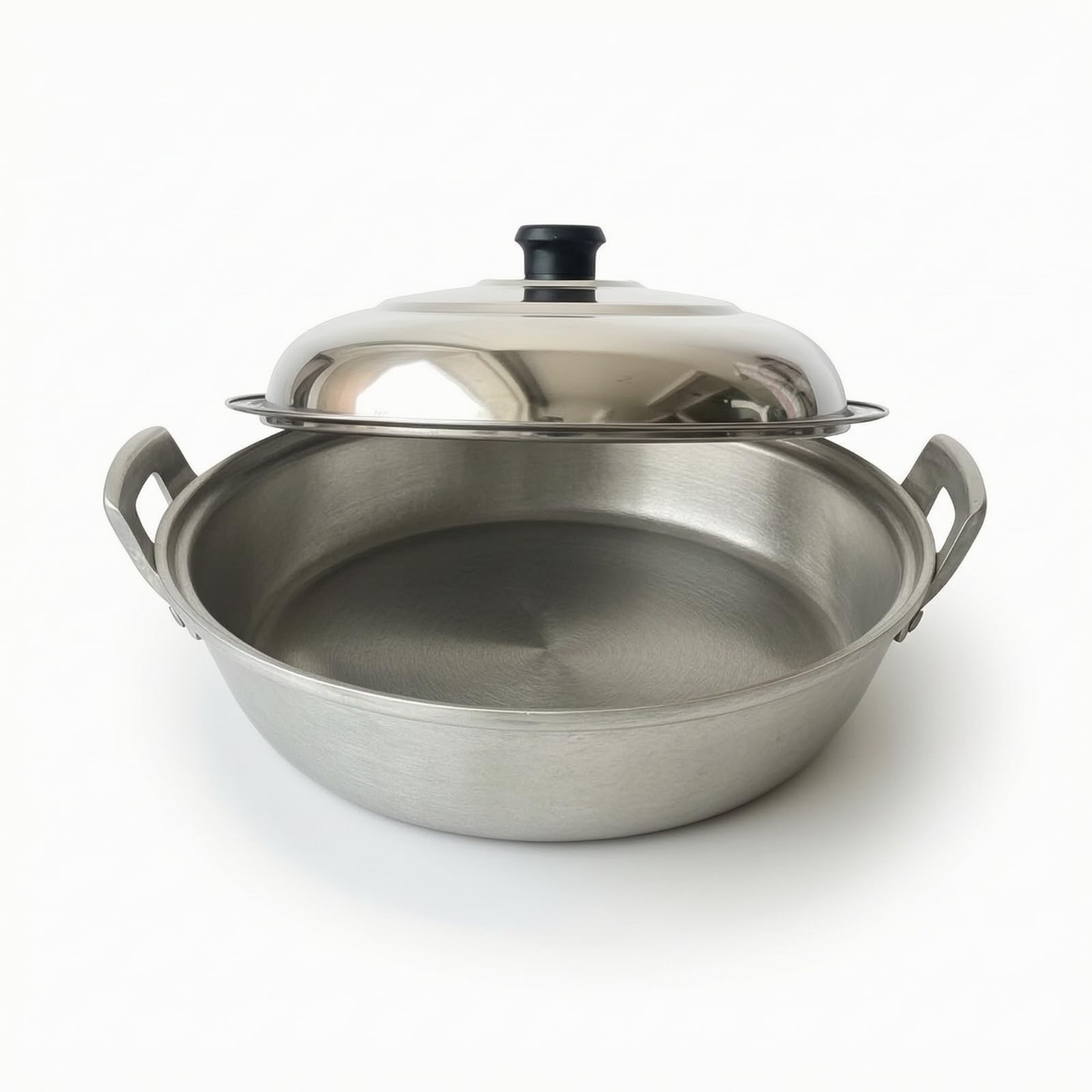 Sartén con Dos sin Revestimiento Sartén con Dobles para Familias, Estufa, 34 Cm, Actualización, 34 Cm, 1.6 Kg, Con Tapa