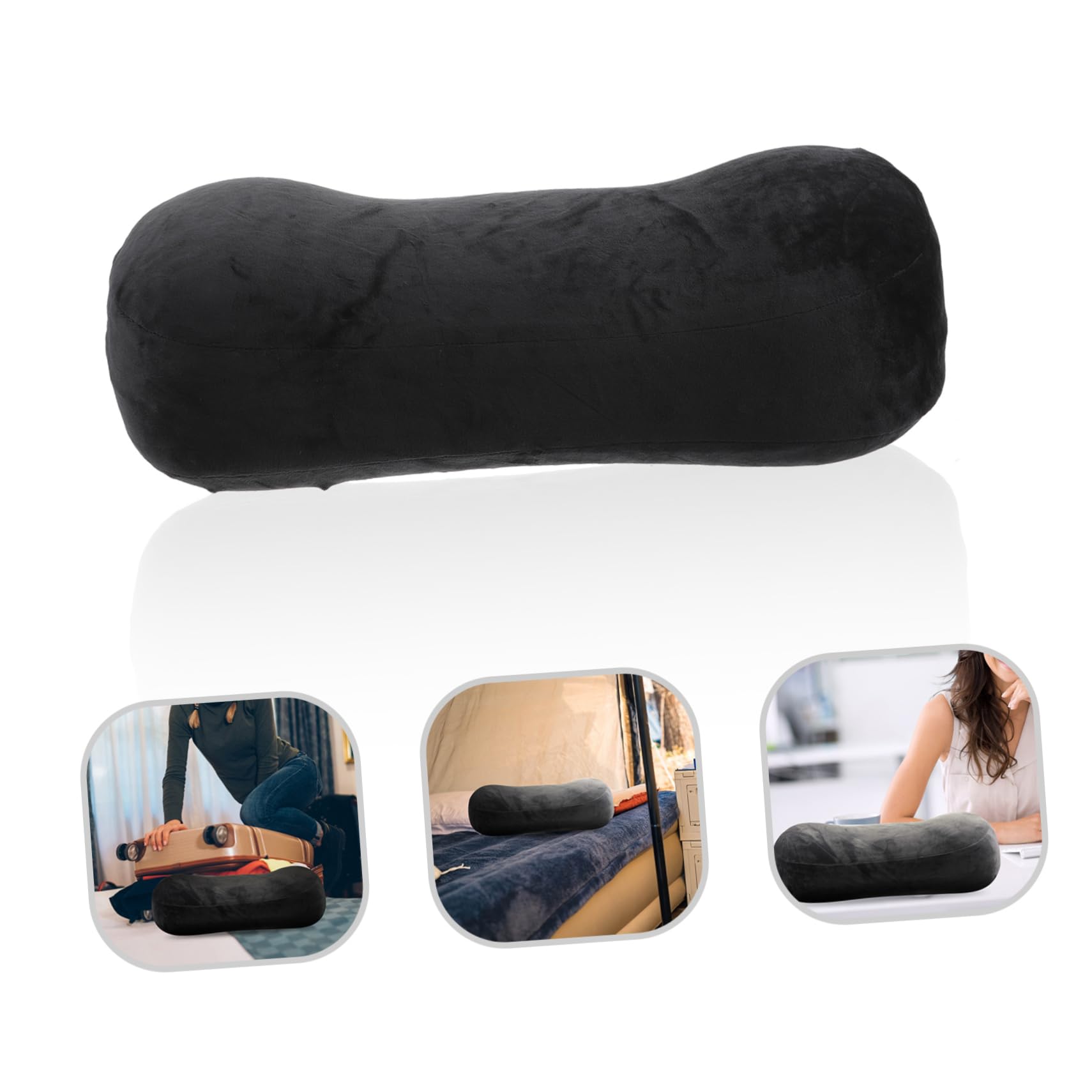 Toyvian Almohada De Viaje Ergonómica De Memoria Cojín Compacto para Oficina y Dormir Soporte para Cuello para Camping y Relajación De