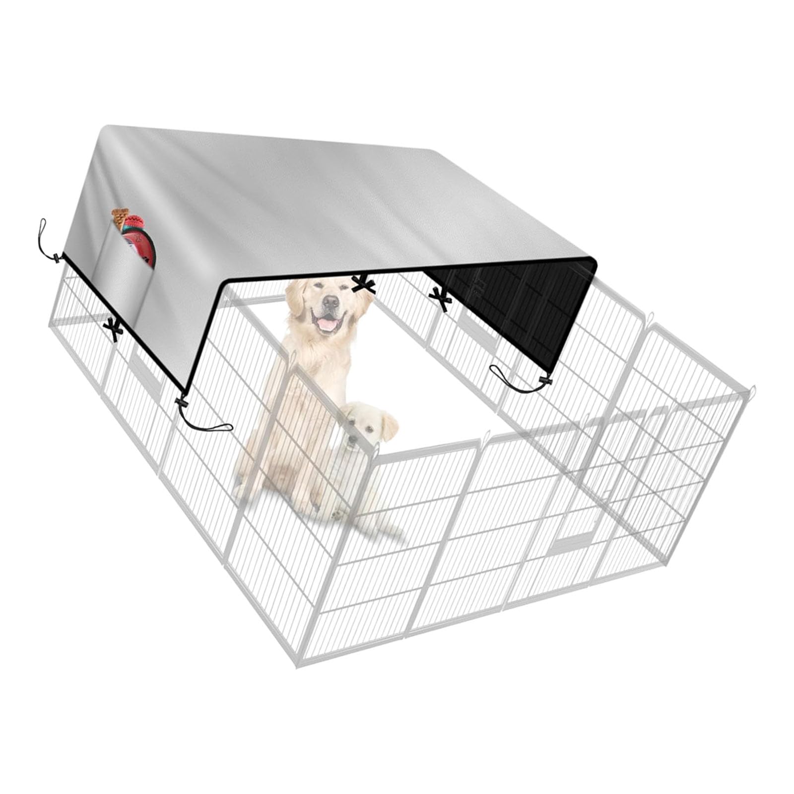 NEWFT Strong 210D Oxford Dog Cage Roof Cover Featuring Sun Block And Rain discouraging Design For Secure Pet Containment