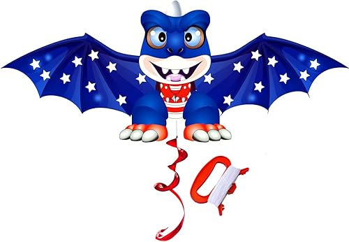 Miniatura 7 de HENGDA KITE - Cometa clásica de dragón estereoscópica mejorada para niños y adultos, fácil de volar para principiantes, Pascua, 55 x 62 pulgadas,