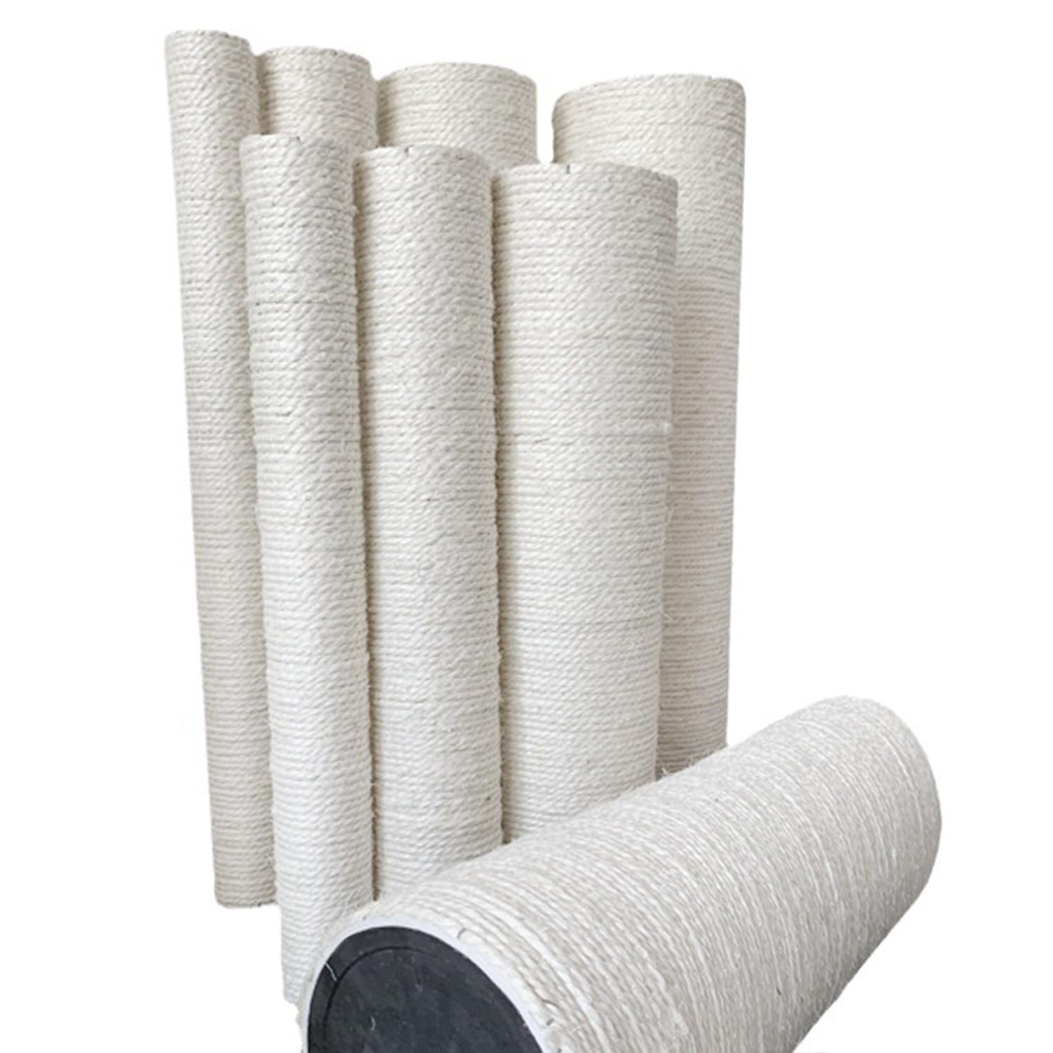 2Pcs M10 Cat Tree Replacement Post - 10mm Bolt Sisal Cat Scratching Post Replacement Pole DIY M10 Bolt Sturdy PVC Tubes Screws Included (2.36 * 19.68