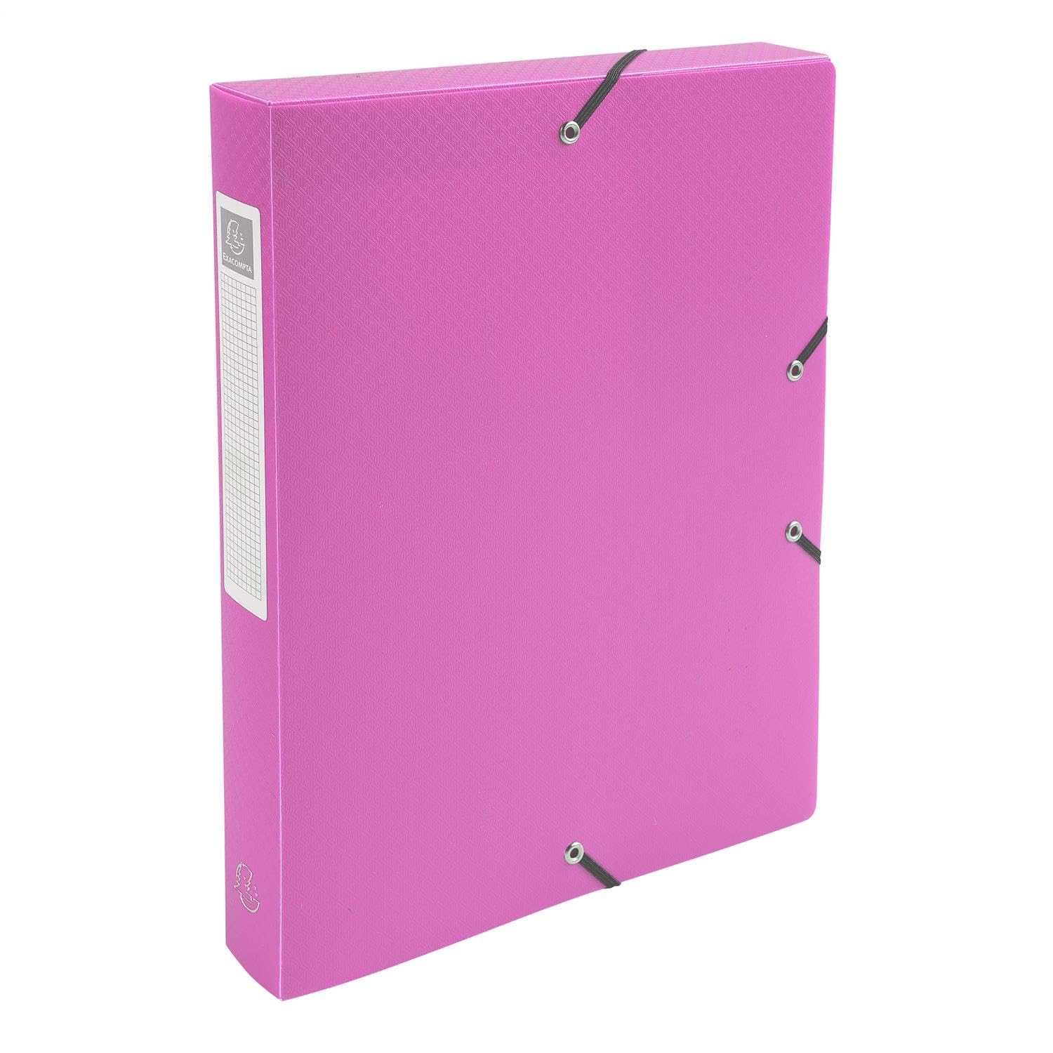 EXACOMPTA Lot de 8 Boites de Classement Exabox Dos 40mm PP 7/10e OPAK - A4 - Couleurs assorties