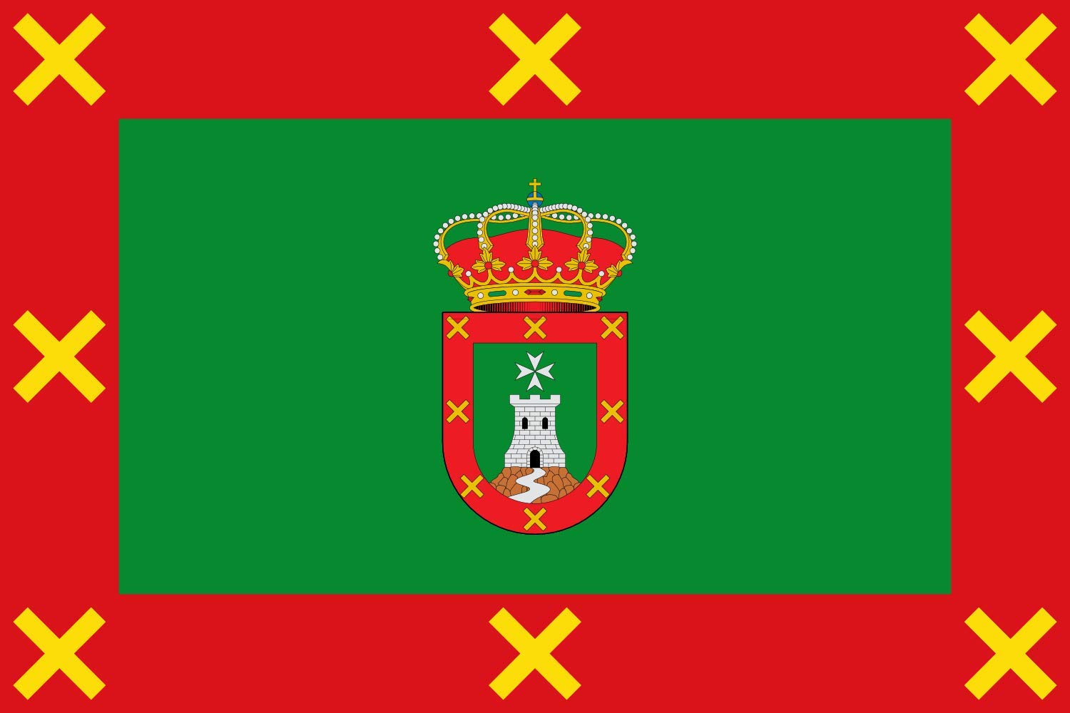Drapeau XL Berzocana Cáceres pavillon de la province grand format 150x250