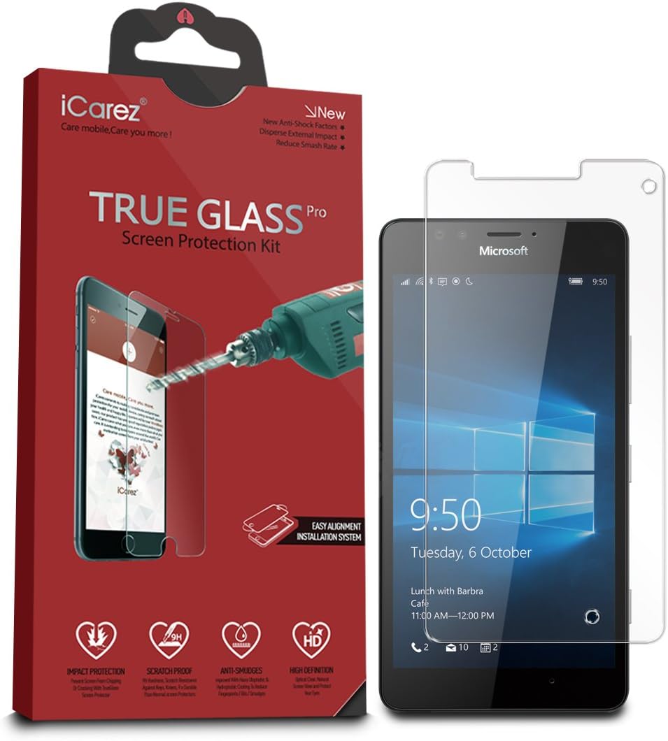 iCarez Tempered Glass Screen Protector for Lumia 950, 1-Pack