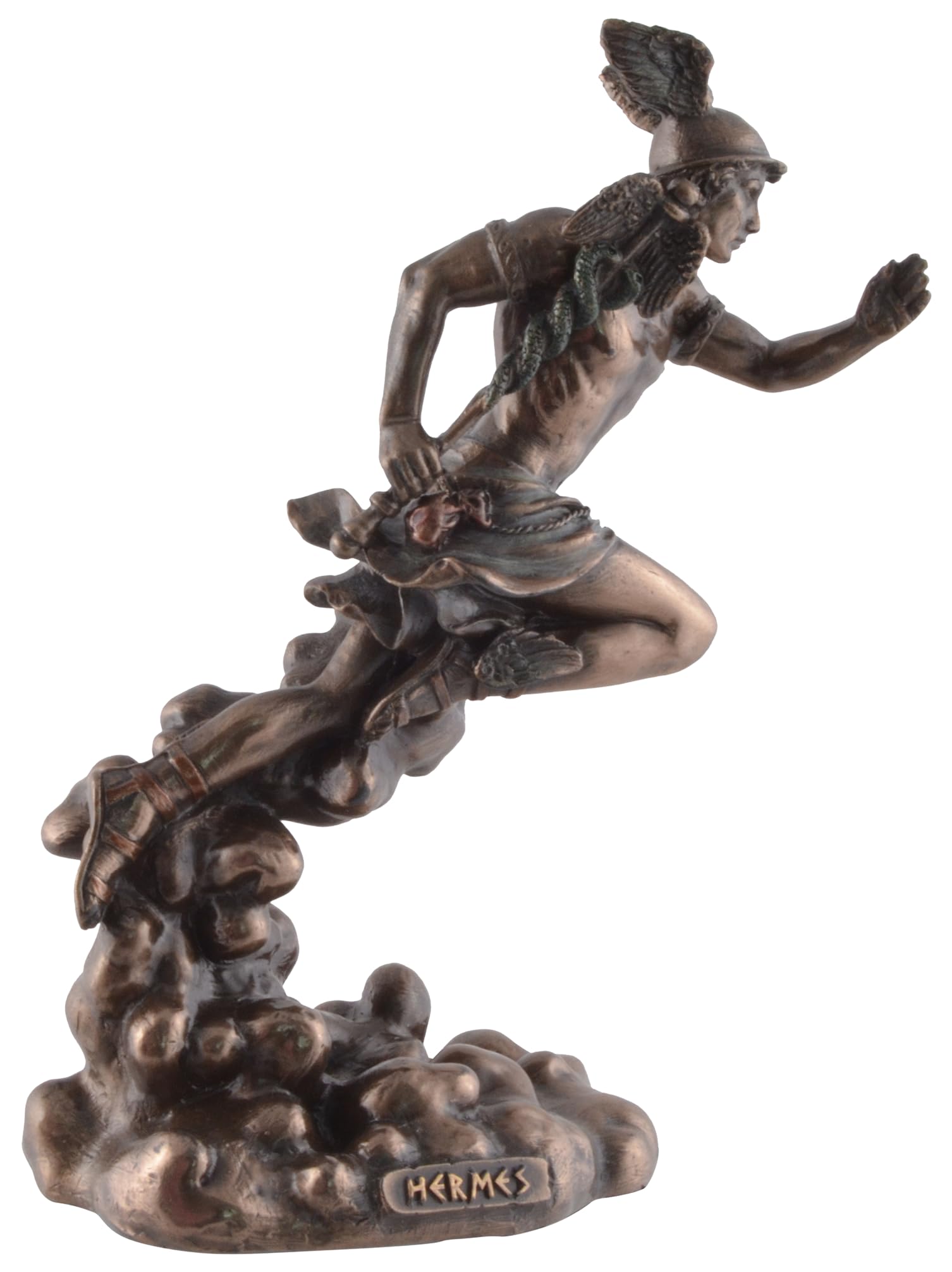 VOGLER Joh. Vogler GmbH Hermes, Greek Messenger of the Gods, God of Merchants, Bronzed, 11x6x17 cm - Image 2