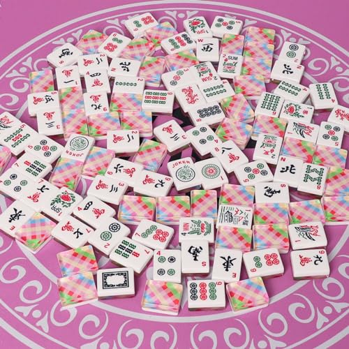 Set de Fichas Americanas de Mahjong, 166 piezas acrílicas miniatura 5