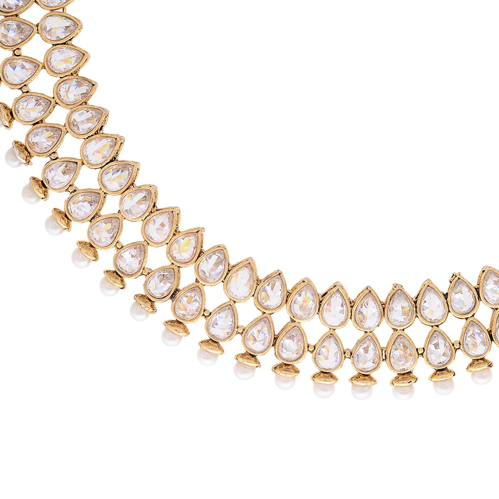 Traditional Brass Plated Necklace Set