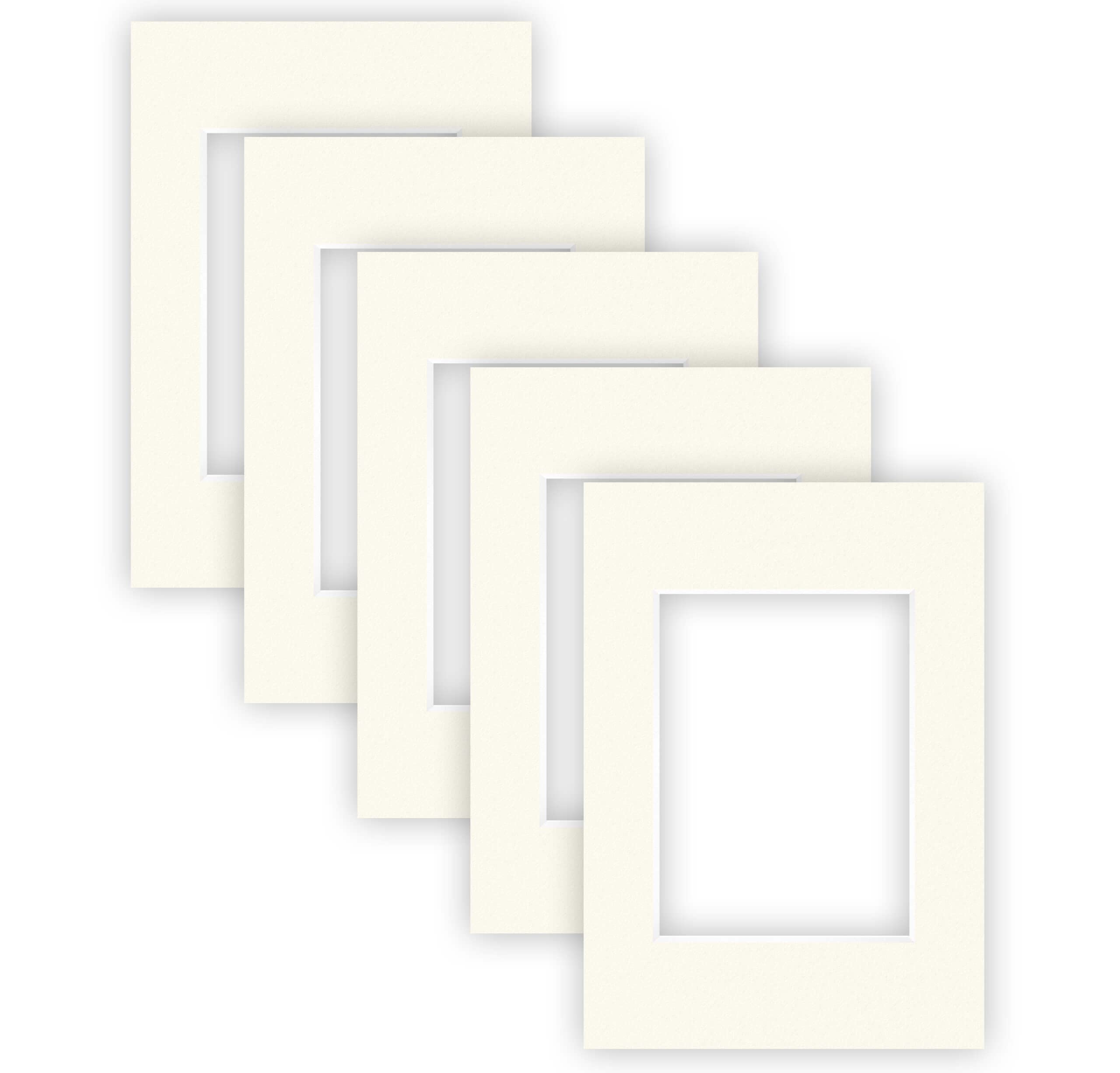 Nielsen Ivory White Smooth Conservation Picture Mounts - Ivory White A4, 21X29.7cm - Fits 13X18cm Photo (Pack Of 5) - Acid-Free, Ph Neutral And Protective, Smooth Surface
