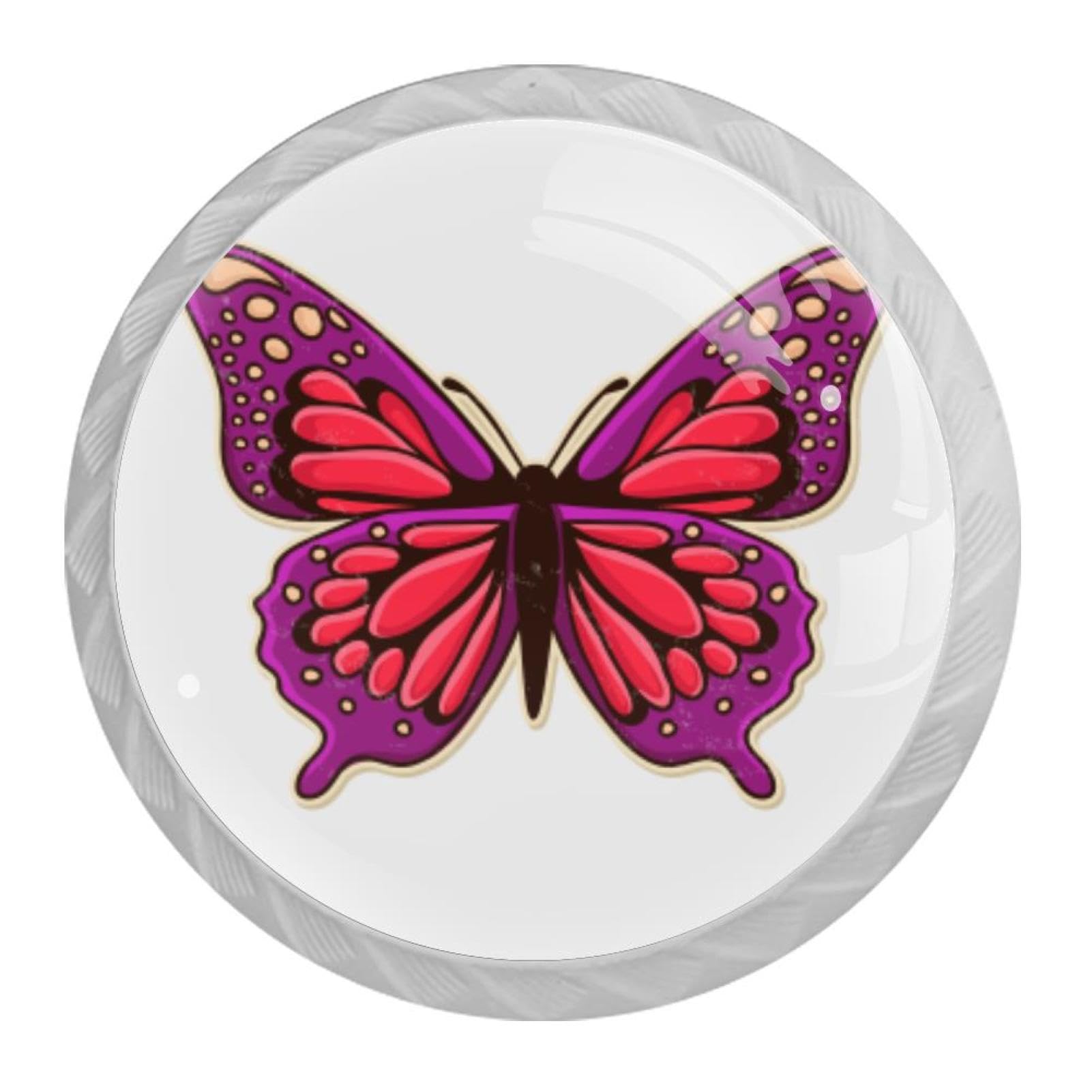 Tqmspg 4 Pieces Drawer Pulls Butterfly Door Knobs Dresser Handles for Kitchen Wardrobe Cupboard Hardware Furniture