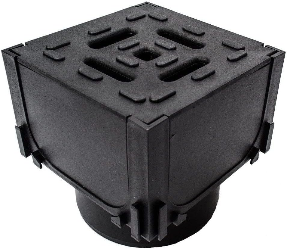 HexDrain Corner Unit - Plastic Grating - Vertical Outlet