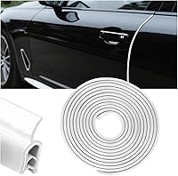 Vista 10 de Protectores de borde de puerta de automóvil, sello de goma de 16 pies, borde de puerta de automóvil, protector de borde de puerta en forma de U, Gris
