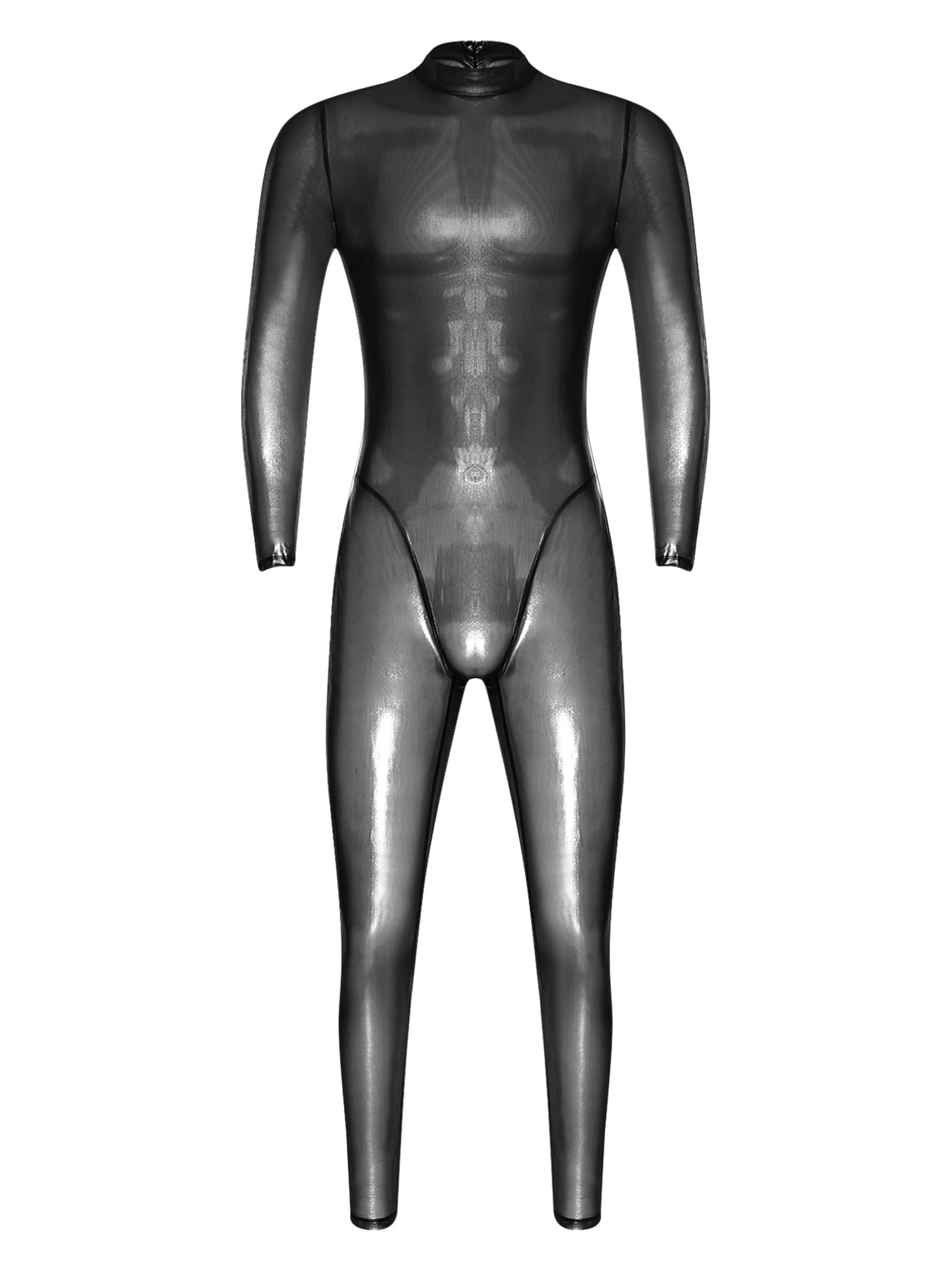 iiniim Homme Bodystocking Lingerie Transparent Maillot de Corps Combinaison Chemise De Nuit Nightwear M-XXL