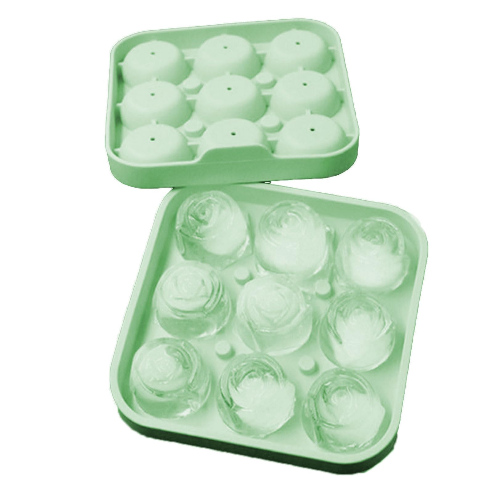 carotoe Food Grade Silicone Ice Tray Rose Flower Shape Ice Mold Maker for Soup Freezers Wine Juices Enduring Mold for Whiskeys Cocktails Maker Small Trays for Freezers