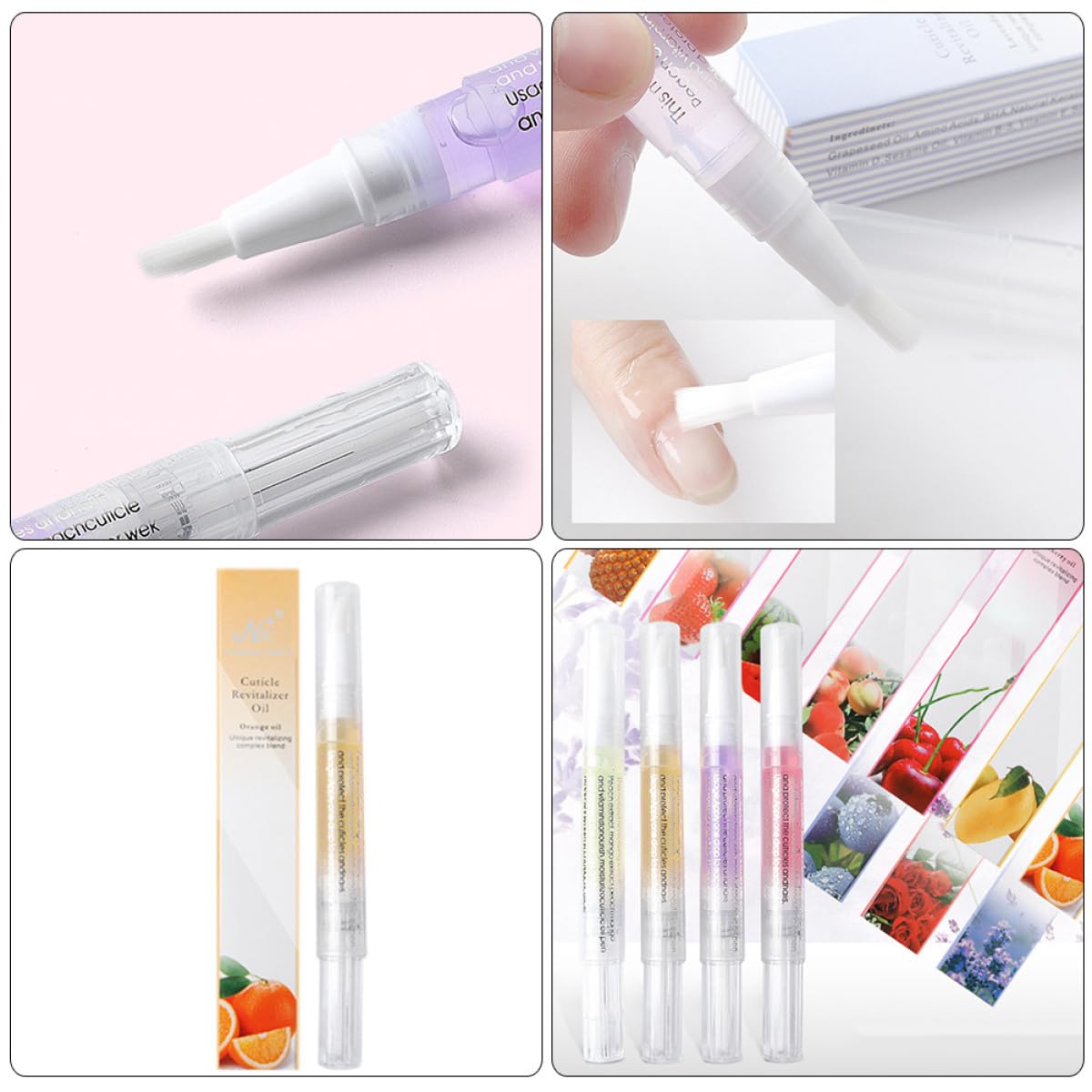 Bolígrafos de Aceite Nutritivo para Uñas 10piezas Aceite Mineral y Cera de Abejas para Nutrir Cutículas y Fácil Aplicación en Salones de Manicura