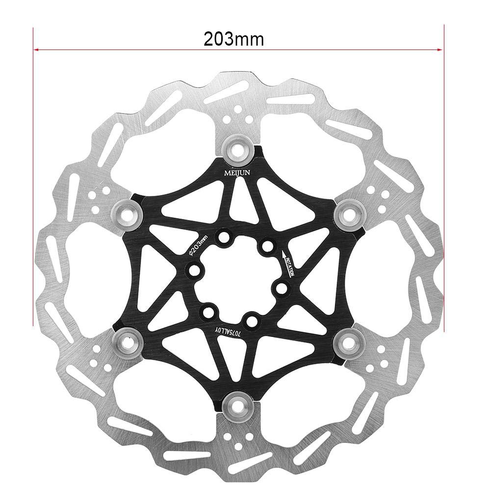 Disco de freno flotante, bicicleta de montaña, 160mm 180mm 203mm, pastillas freno, accesorio ciclismo, ligero resistente, negro, tecnología avanzada, rendimiento máximo
