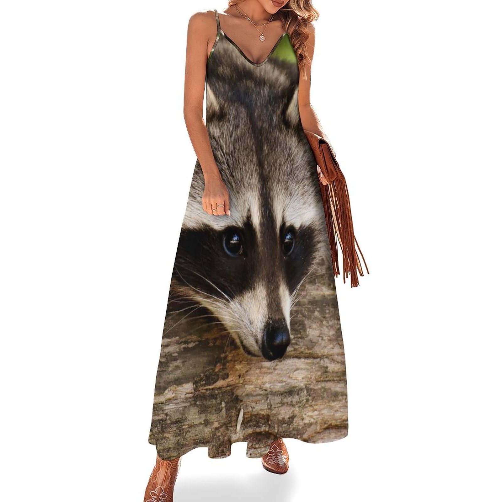 Robe maxi col V décontractée pour rester fraîche pendant l'été