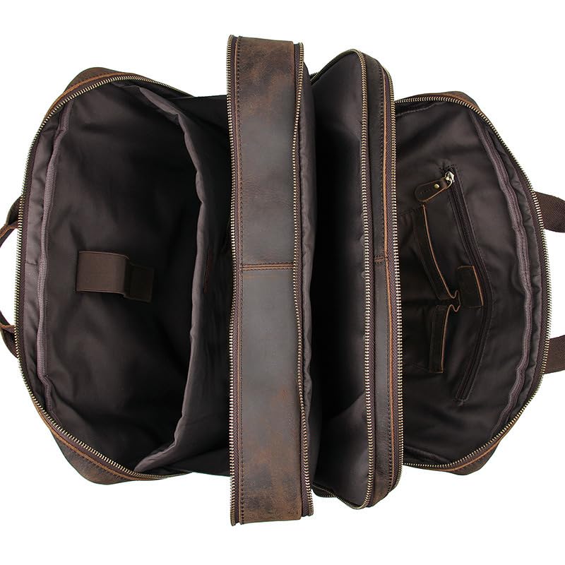 Borsa per Documenti Ufficio Borsa for laptop da 17,3 pollici, in vera pelle, for viaggi d'affari, borse a mano, for uomo, grande borsa da lavoro, stile retrò
