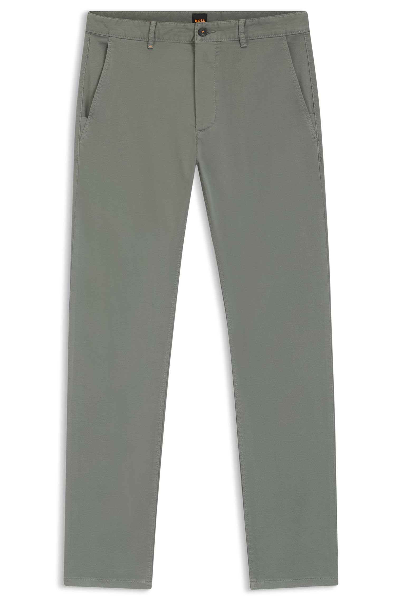 BOSS Mens Chino Slim Slim-fit Chinos in Stretch-Cotton Satin
