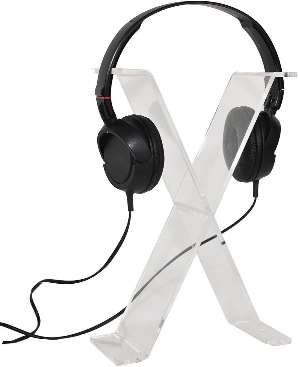 Acrylic X-Style Headphone Stand - Clear