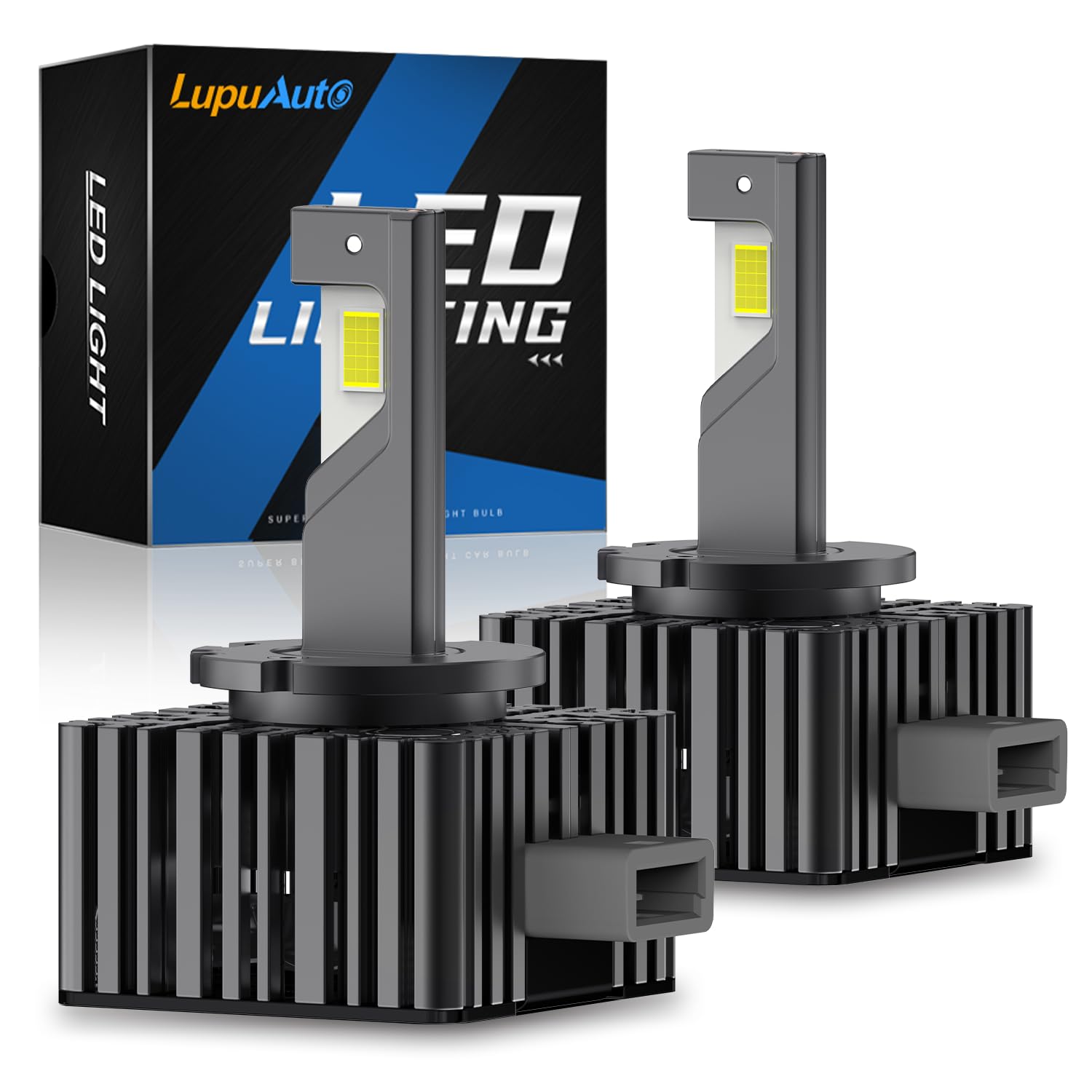 Ampoule LED D1S 40000LM, 140W 6500K Blanc Extrêmement Lumineux pour Phares de Voiture, 1:1 Remplace Les Ampoules Xénon HID, Plug et Play (2pcs)