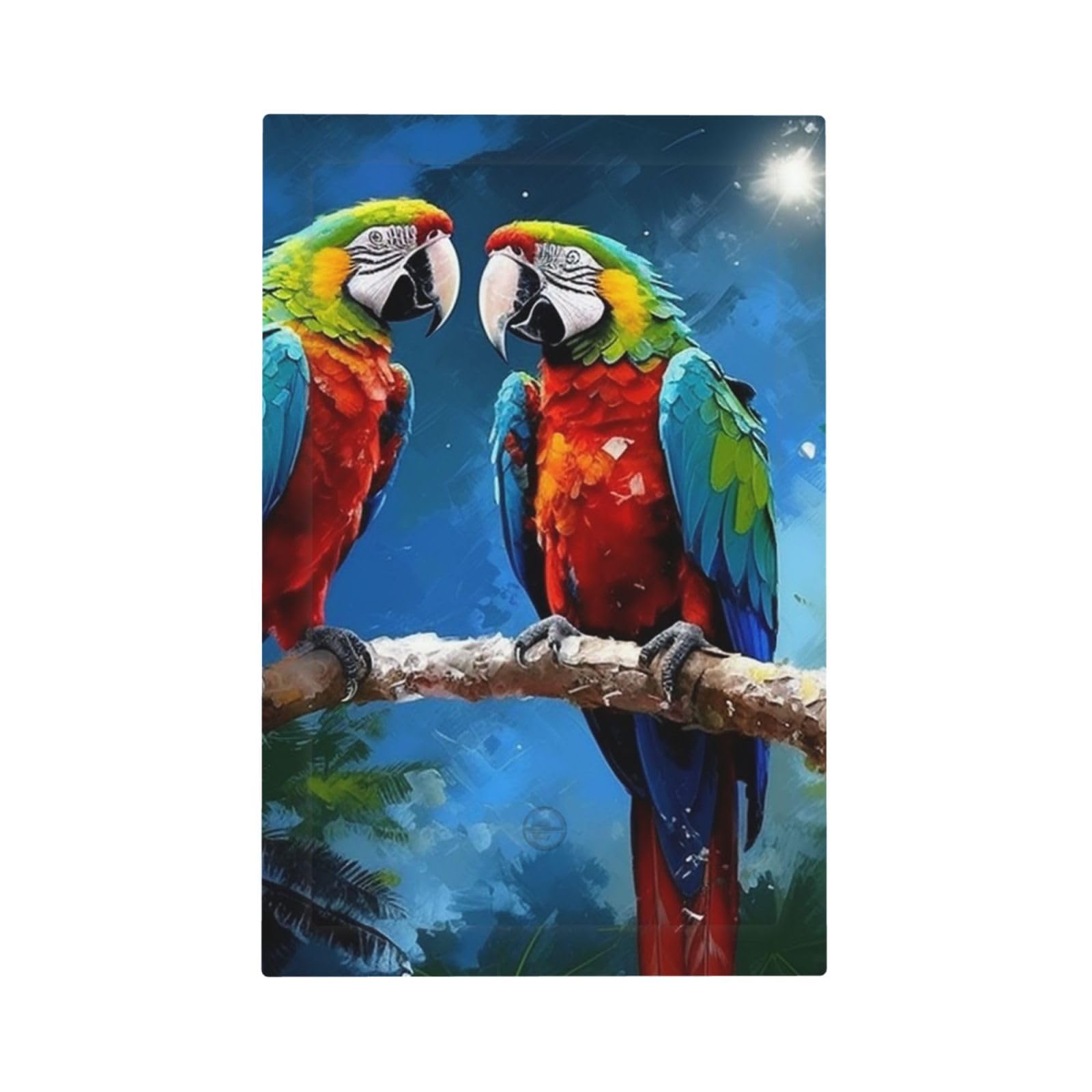 1-Gang Decorator Wall Plate Parrots Light Switch Cover Single Gang Receptacle Outlet Wall Plate Mid Size 5" x 3" Wallplate Unbreakable Polycarbonate Outlet Faceplates Covers