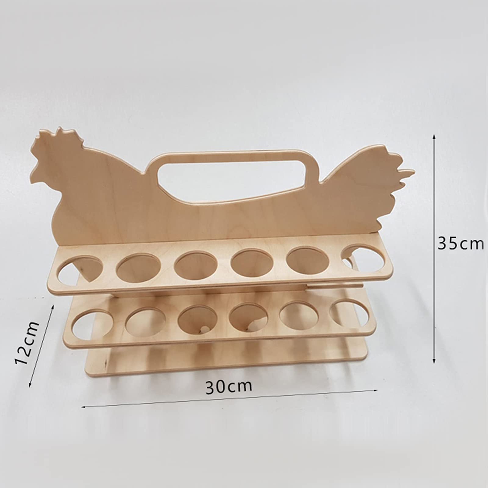 Eierhouder voor aanrecht, houten eierrek - massief houten