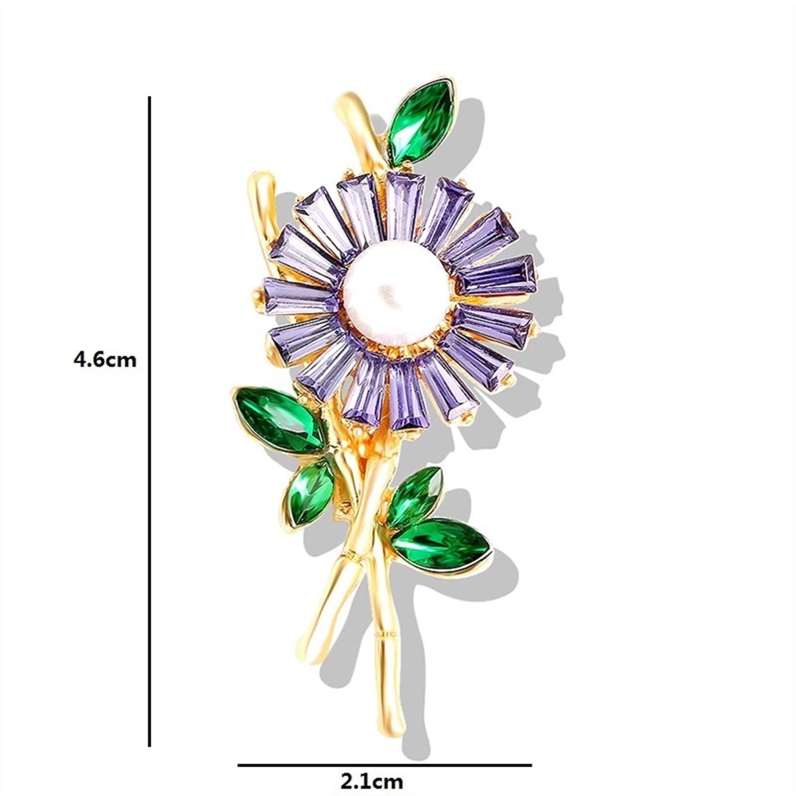 Pin Schmuck Geschenke for Frauen Damen Modeaccessoires Strass Perle Sonnenblume Brosche Pin Party Brosche Strickjacke Jacke Mantel Brosche Broschen & Anstecknadeln