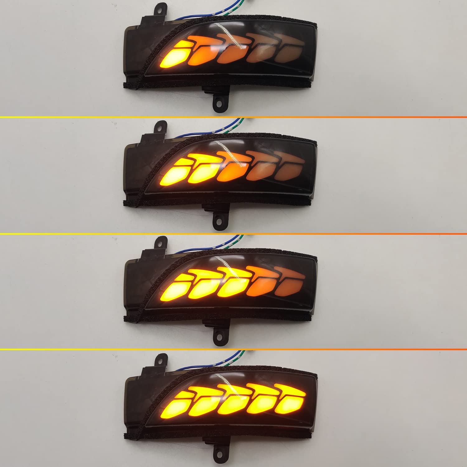 2x Side Mirror Turn Signal Light Indicators – Clear, Fit Subaru STI WRX 2015-2019, Unbranded