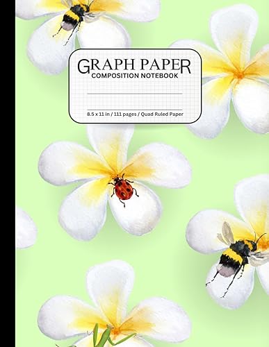 Graph Paper Composition Notebook: Grid Paper Notebook | Quad Ruled | 110 Pages (Large, 8.5 x 11) Multi-functional Composition Notebook: 10+ Uses in One