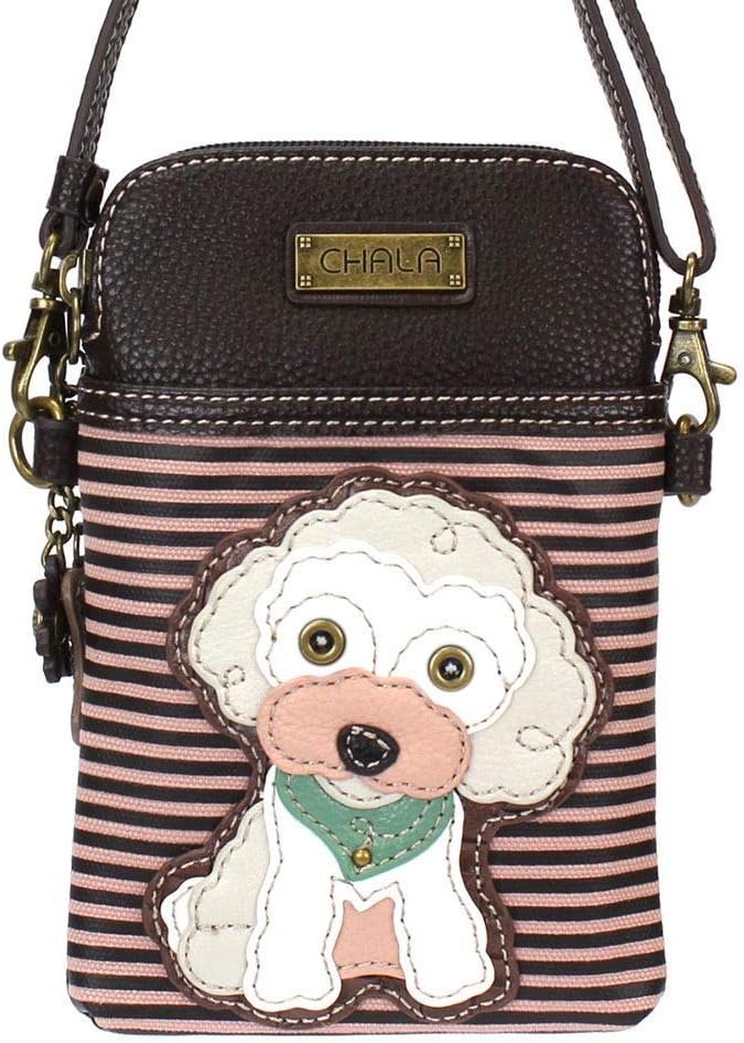 Chala Poodle Cellphone Crossbody Handbag - Poodle Mom