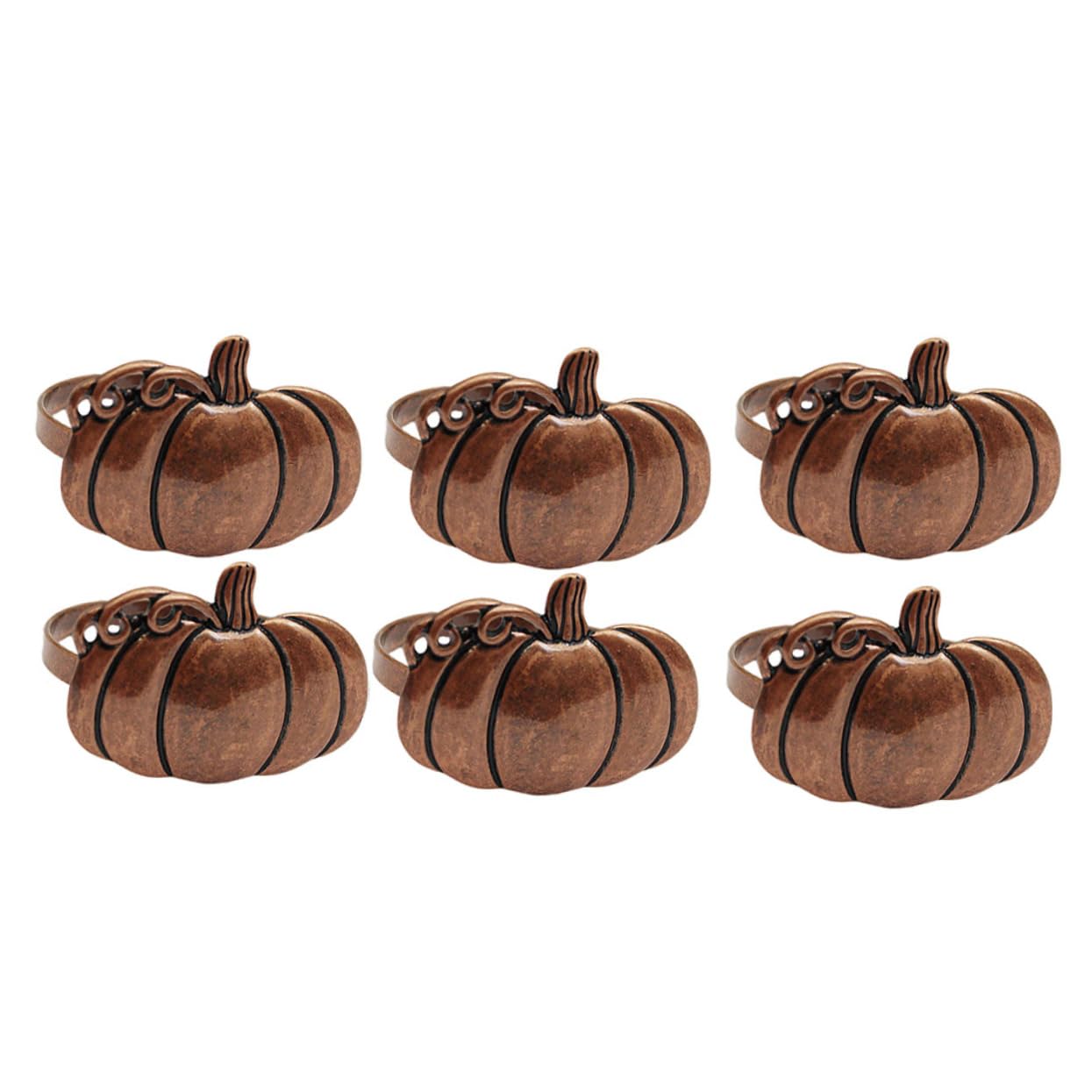 Ciieeo 18 STK Kürbis Serviettenringe Elch Weihnachtsserviettenschnalle Kürbistische Thanksgiving-servietten Blattserviettenringe Serviettenringe Aus Blattgold Nussknacker Legierung Coffee