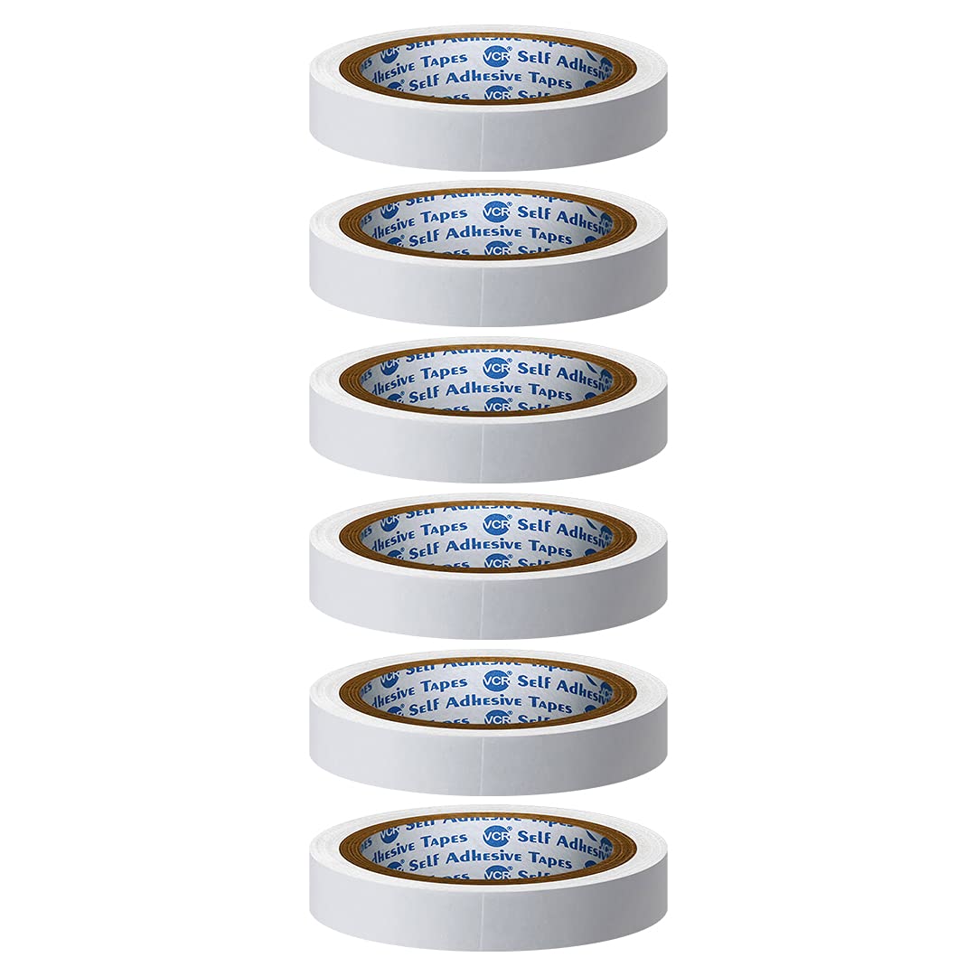 VCR Double Side Tissue Tape - 10 Meters in Length - 12mm / 0.5" Width - 06 Rolls Per Pack - Easy Tear for Double Sided Adhesive Use, Best for Arts, Crafts, Photography, Scrapbooking. (B07RVFW72S) Amazon Price History, Amazon Price Tracker