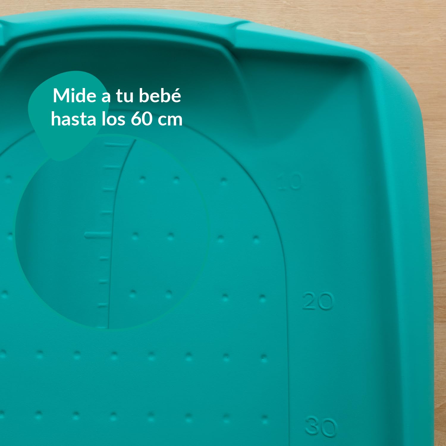 Cambiador de Bebé Impermeable y Confortable para Cómoda | Antideslizante con Medidor | para después del Baño y cambio de Pañales | Diseño funcional para Bebé, Verde Turquesa