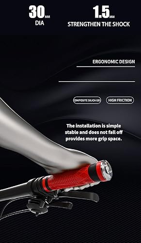 Miniatura 5 de ENLEE Agarres de mango de bicicleta de montaña, agarre de goma suave antideslizante para bicicleta BMX MTB Downhill plegable
