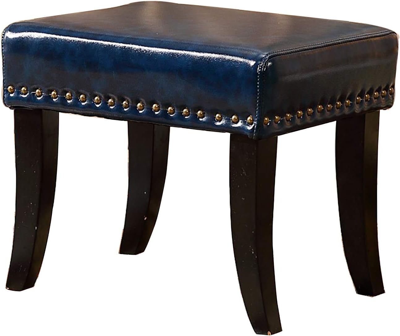 Change Shoe Bench,Vintage Leather,Fabric Square Stool Vanity Stool Dressing Stool Footstool Functional Chair,Bearing 100kg（45cm*36cm*45cm）