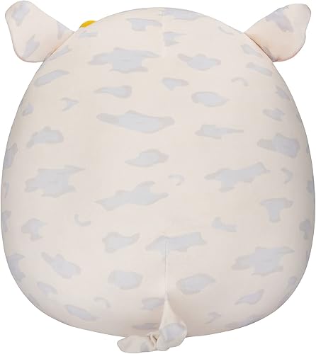 Vista 3 de Squishmallows Rosie Cerdo Manchado de 16 pulgadas con Corona de Flores Amarillas - Peluche Oficial de Kelly Toy Grande Ultrasuave - Exclusivo