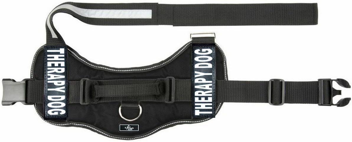Therapy Dog Harness with Removable Saddle Bag Backpack Pack Carrier Traveling Carrying Bag. 2 Removable Therapy Dog Removable Patches. Please Measure Dog Before Ordering. Made by Doggie Stylz