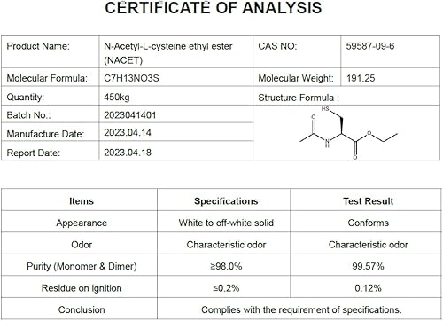 Miniatura 7 de GlyNAC-ET NAC Supplement N-acetil cisteína Etil éster – 20 veces más biodisponible que el suplemento GlyNAC – Suplemento antienvejecimiento de