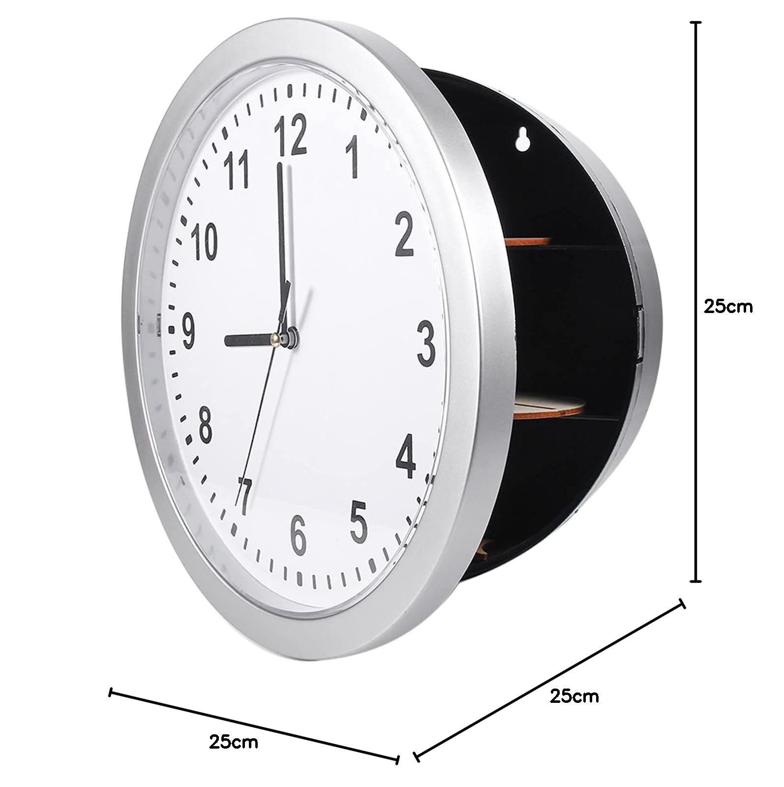 Reloj Reloj de pared seguro y caja de seguridad oculta en un reloj de pared secreto oculto Caja de contenedor seguro para guardar dinero, joyas, objetos de valor, almacenamiento en efectivo