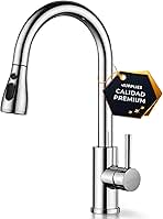 Comprar JUPPLIES Grifo Cocina Extraíble – Acero Inoxidable, Giratorio 360°, 3 Modos de Agua, Grifo Fregadero Cocina con Rociador Extraíble, Fácil Instalación, Grifos Cocina Fregadero