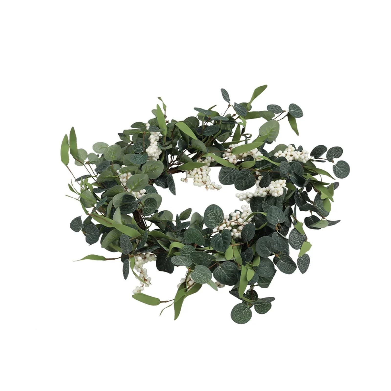 Türkranz Sommer 55CM Künstliche Topiary Kranz Eukalyptus Blatt Tür Dekor