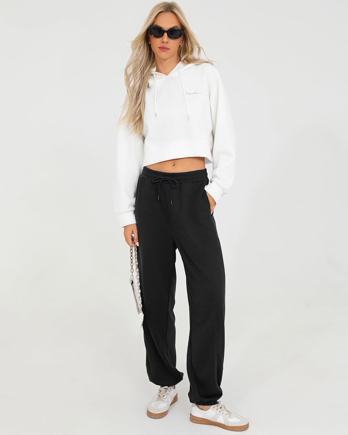 Quenteen Womens Sweatpants Casual High Waist Lightweight Joggers Pants Baggy Lounge Sweat Pants Drawstring Workout Bottoms - Image 6