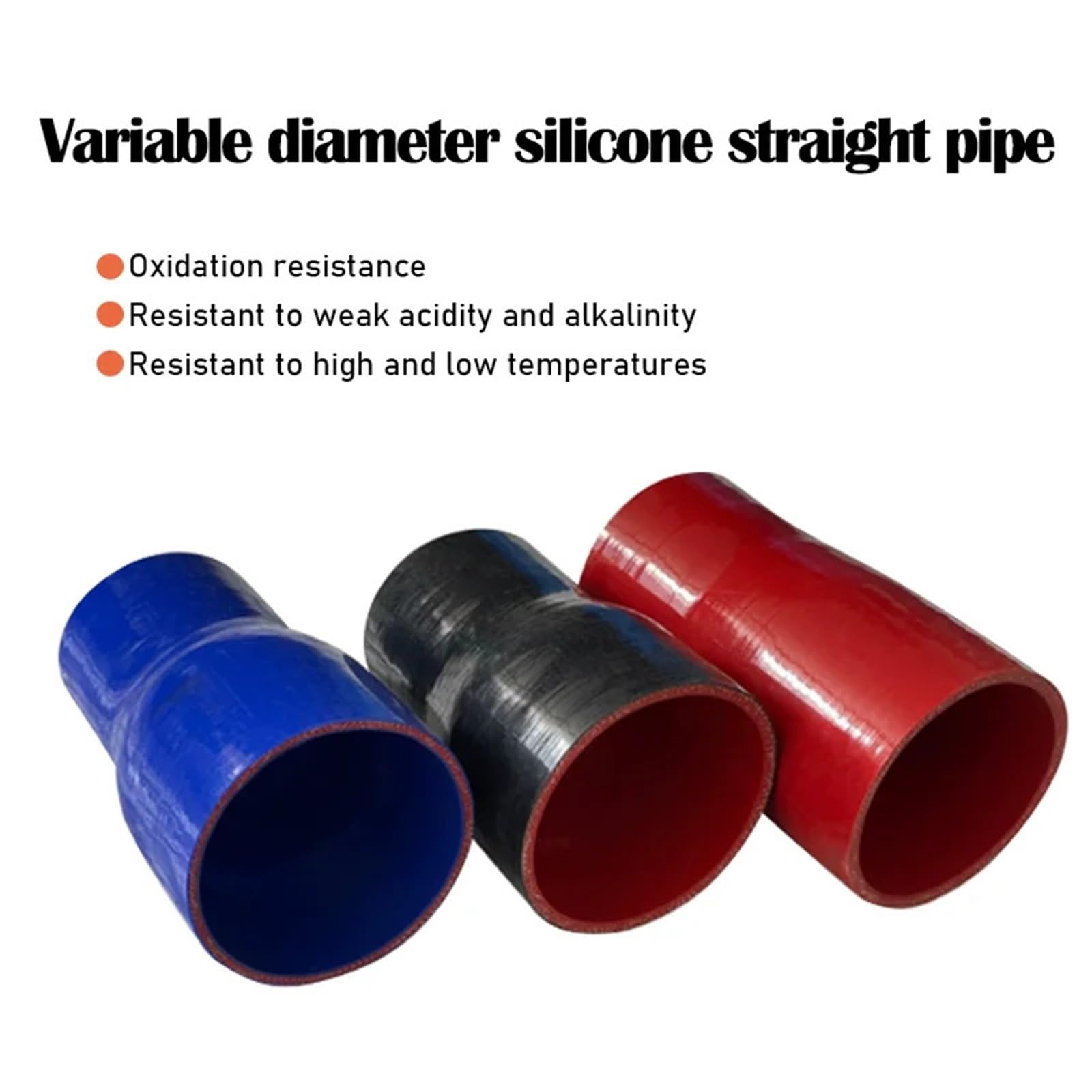 Manguera reductora de silicona recta, manguera universal, intercooler, turbo, tubo admisión, refrigerante manguera de intercooler(Red,ID90mm-110mm)