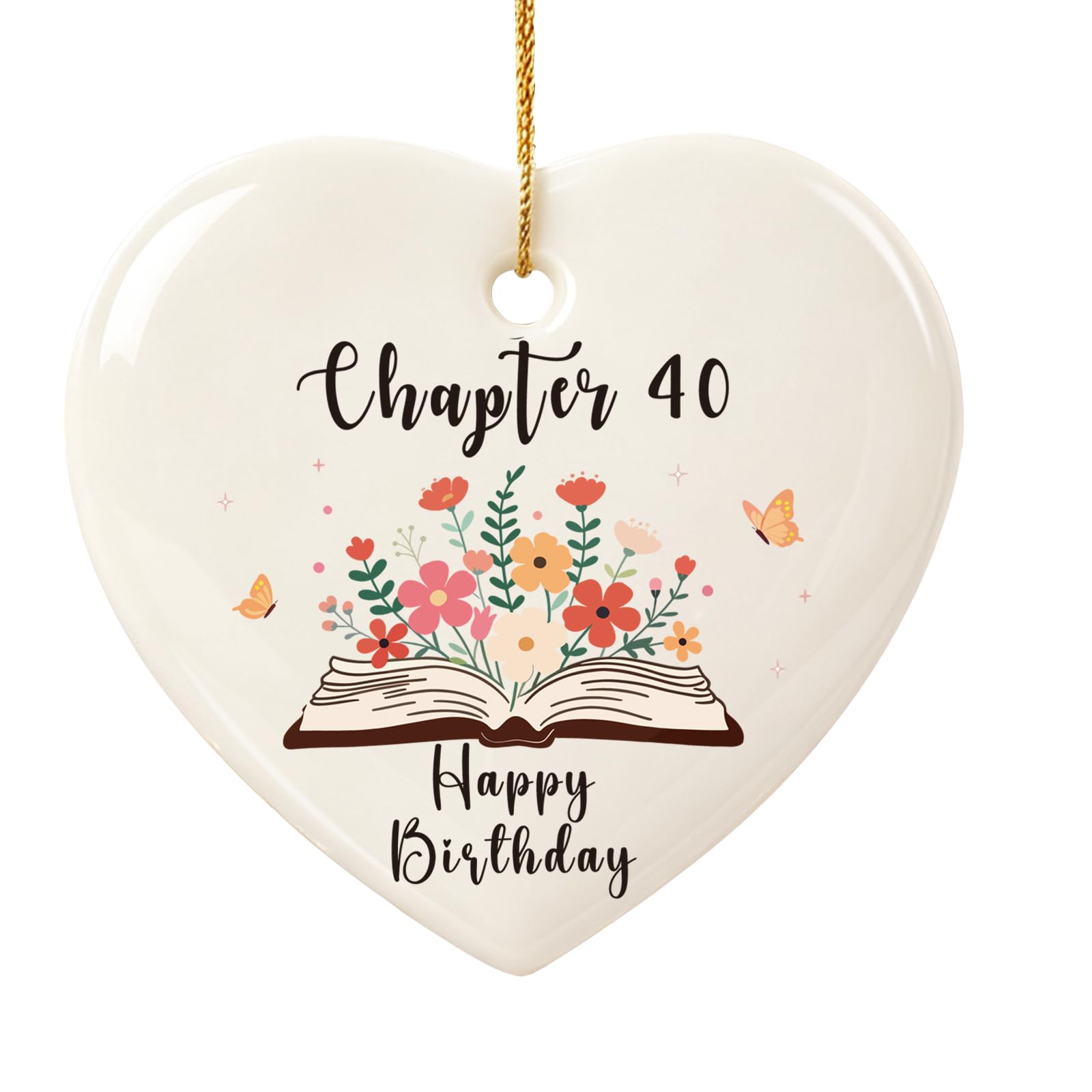 PRSTENLY 40th Birthday Gifts for Women, Happy 40 Year Old Birthday Card
